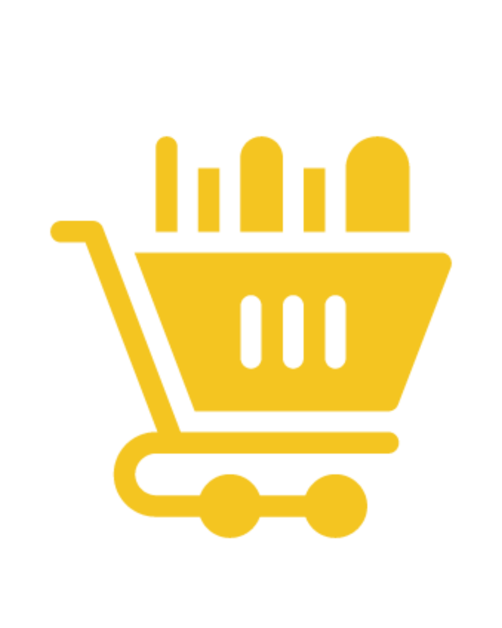 A golden shopping cart icon filled with items, symbolizing e-commerce, retail solutions, and streamlined purchasing processes for BPO.