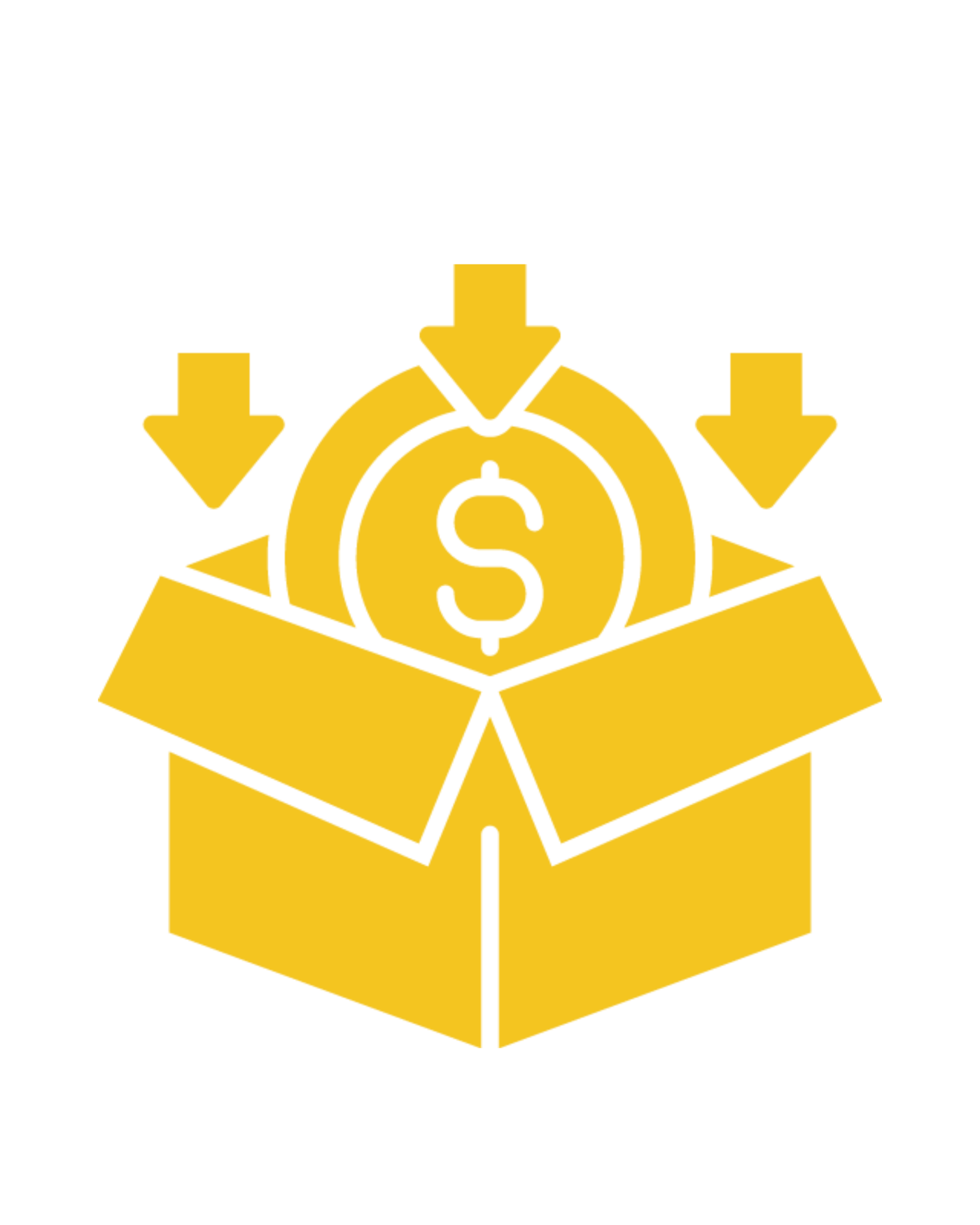 A golden icon showing a dollar coin dropping into a box with arrows pointing down, symbolizing significant cost reduction and savings through Philippine outsourcing.