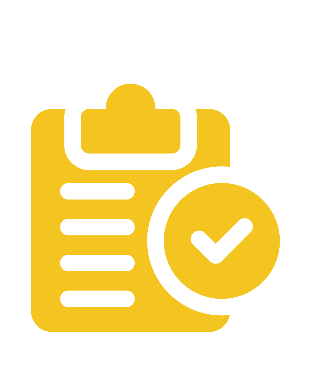 Icon of a clipboard checklist with a checkmark for audit and compliance