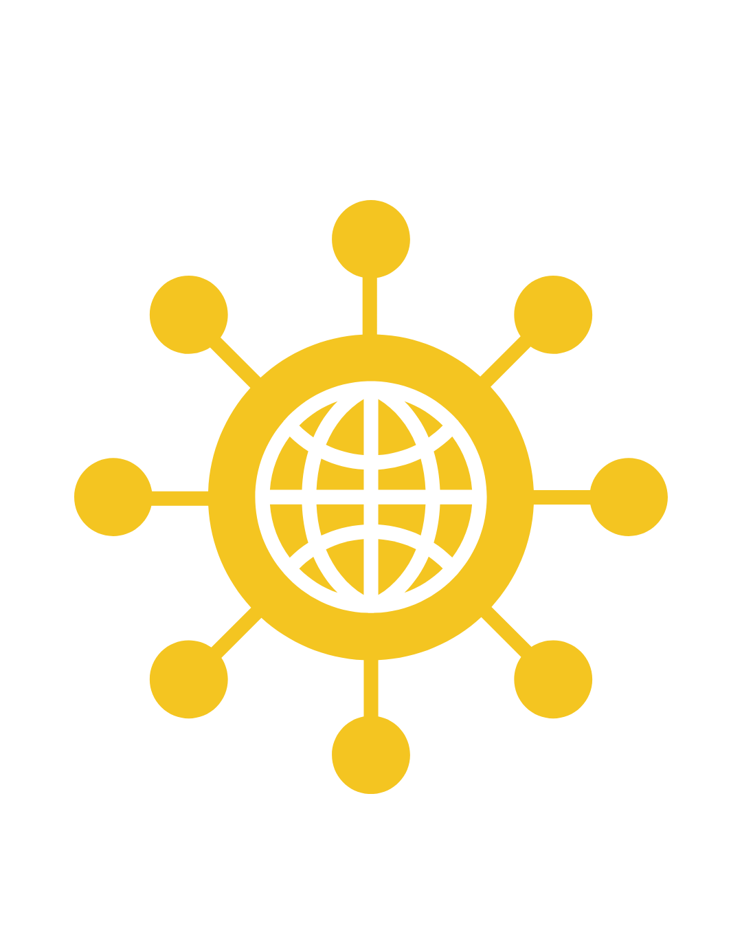 Icon of a globe showcasing different reach