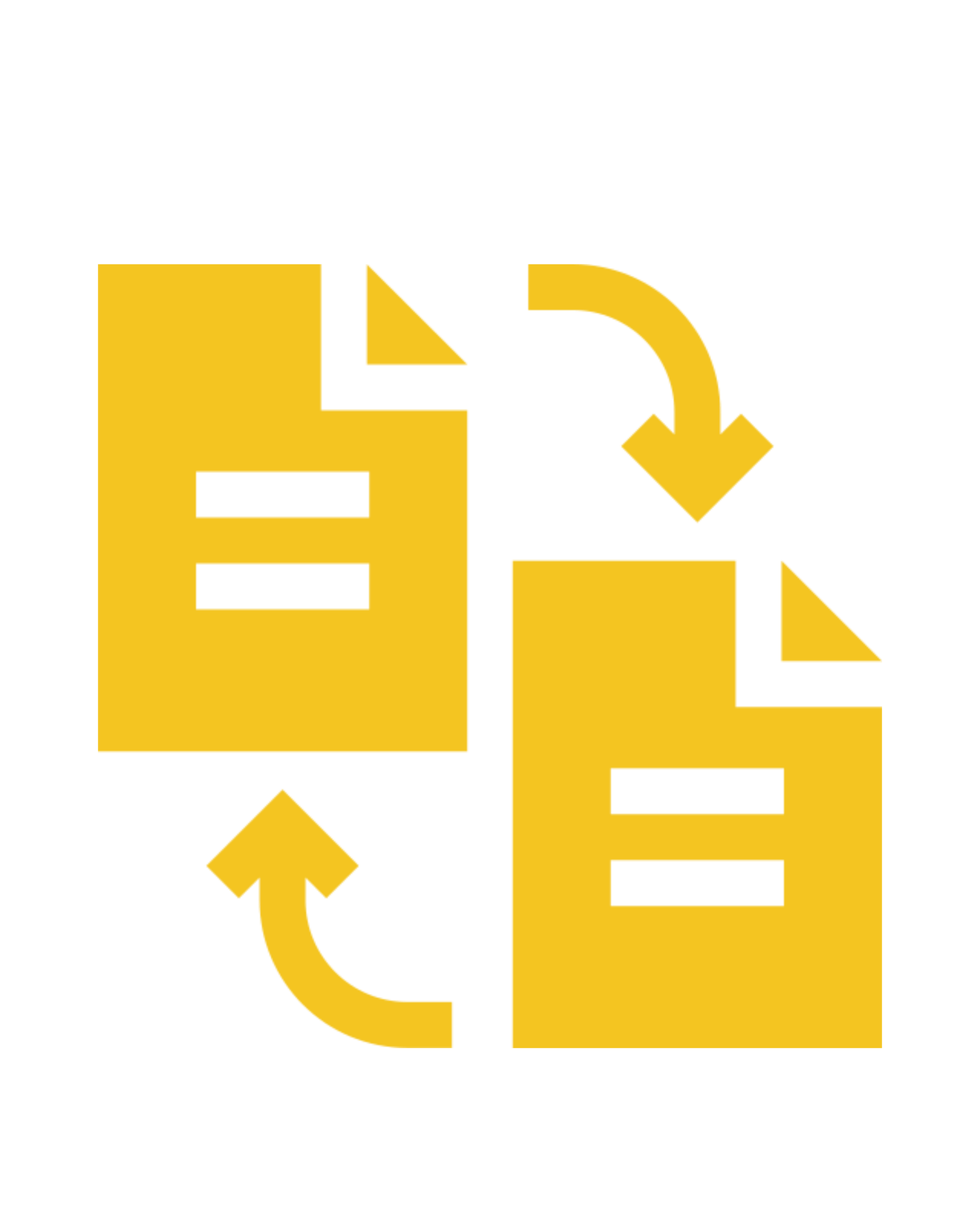 A golden icon showing two documents with arrows indicating transfer, symbolizing efficient file transfer, data exchange, and seamless information flow for BPO.