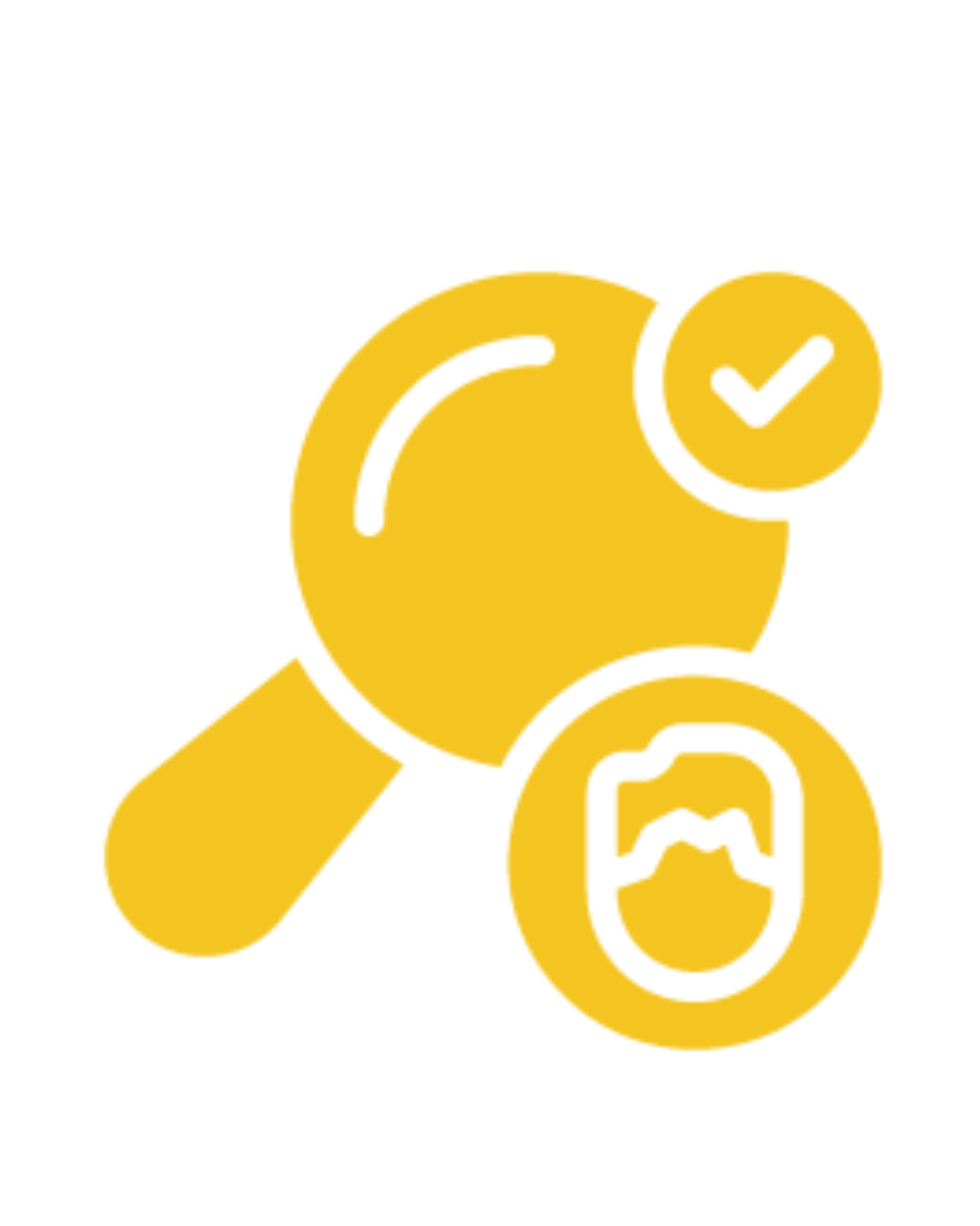 golden icon featuring a magnifying glass, a profile outline, and a checkmark, symbolizing effective hiring, recruitment, and successful employment processes.
