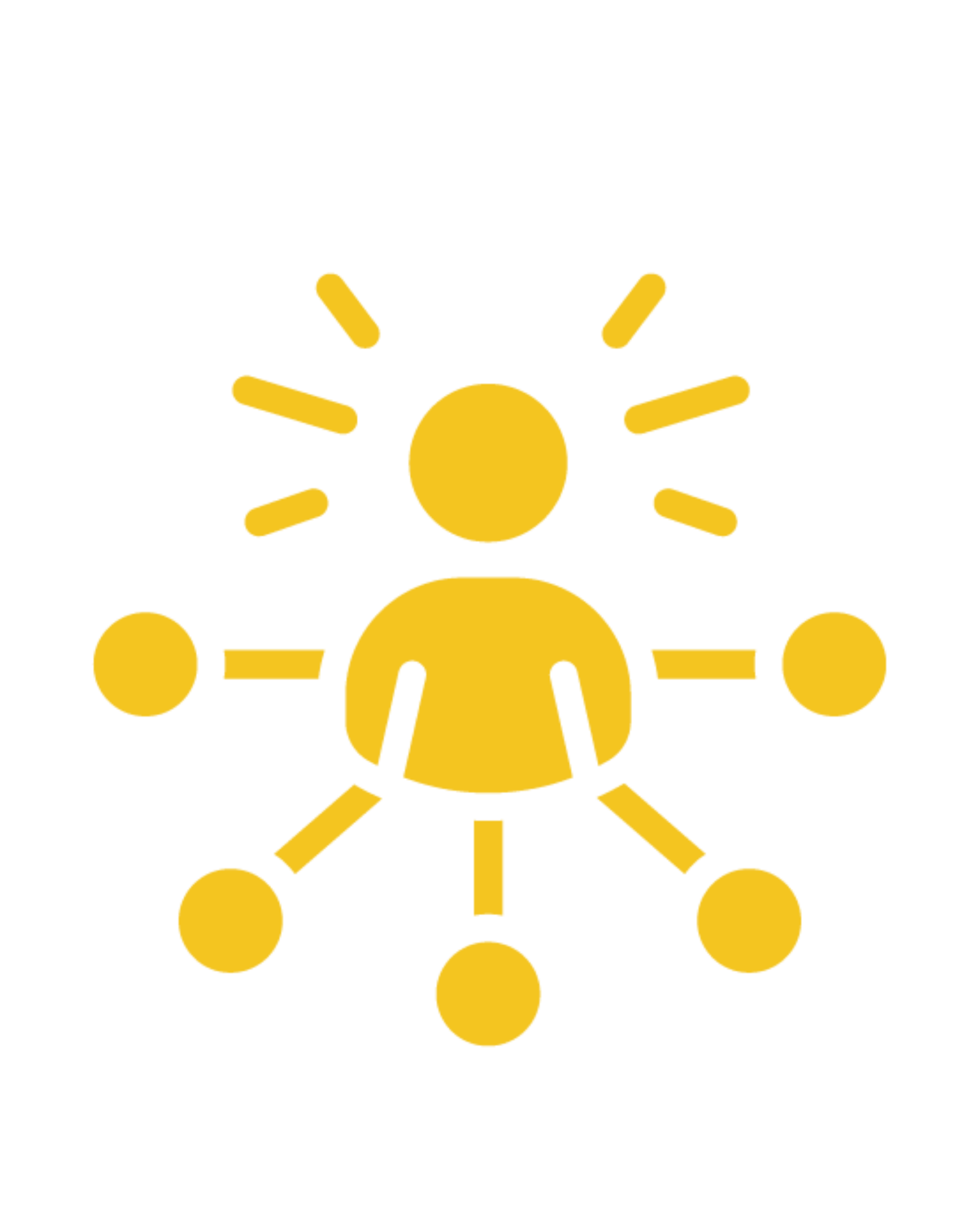 A golden icon of a person with radiating lines and connections, symbolizing high proficiency, expertise, and a networked professional.